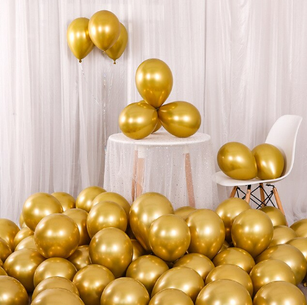 Krom Balon Gold Renk 50 Adet (CLZ)