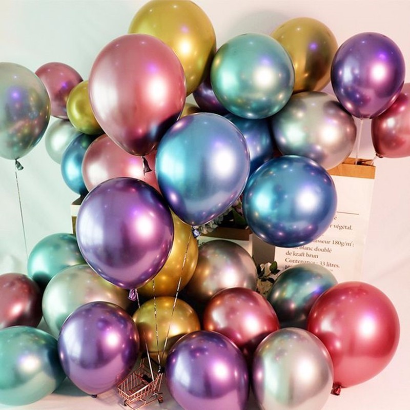 Krom Balon Karışık Renk 50 Adet (CLZ)