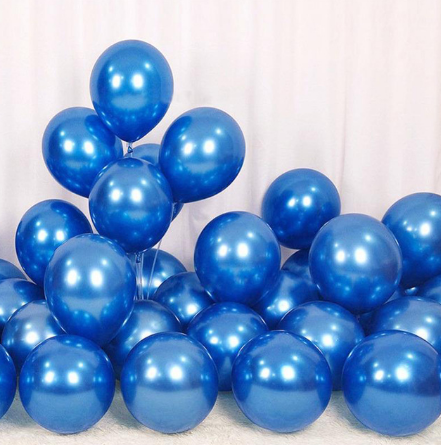 Krom Balon Mavi Renk 50 Adet (CLZ)