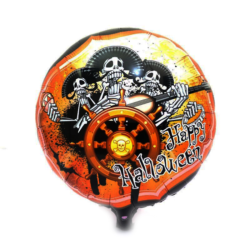 Kuru Kafalı Korsanlar Halloween Şekilli Folyo Balon 45 cm (CLZ)
