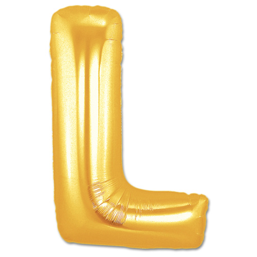 L Harf Folyo Balon Altın Renk  40 inç (CLZ)