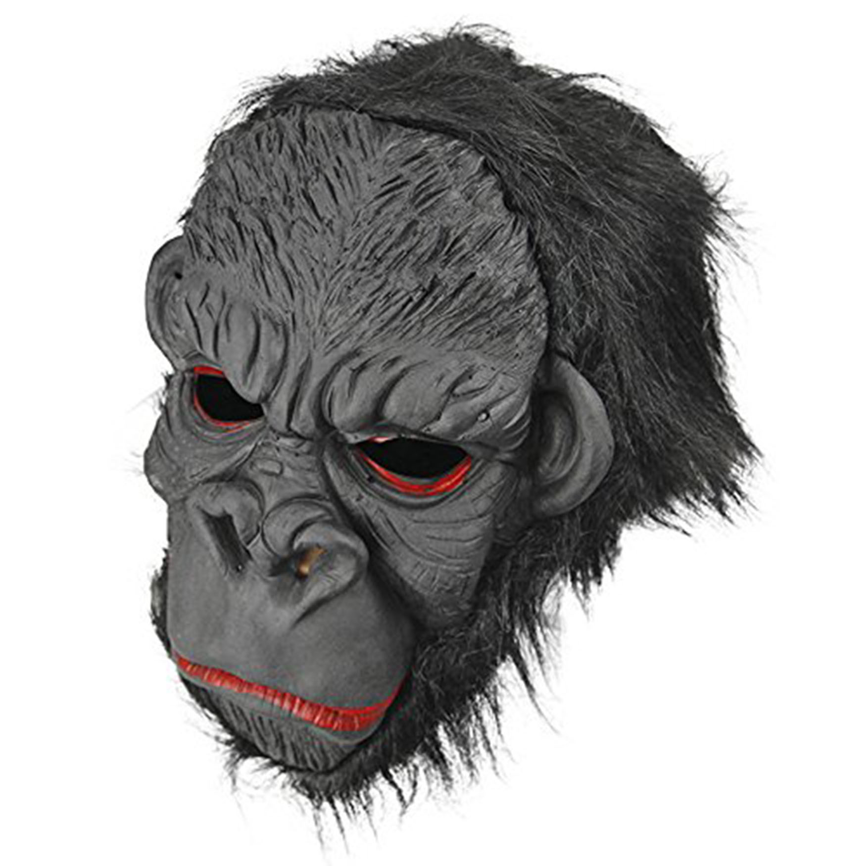 Lateks Goril Maskesi Maymun Maskesi Et Maskesi Orangutan Siyah Saçlı 3 No (CLZ)