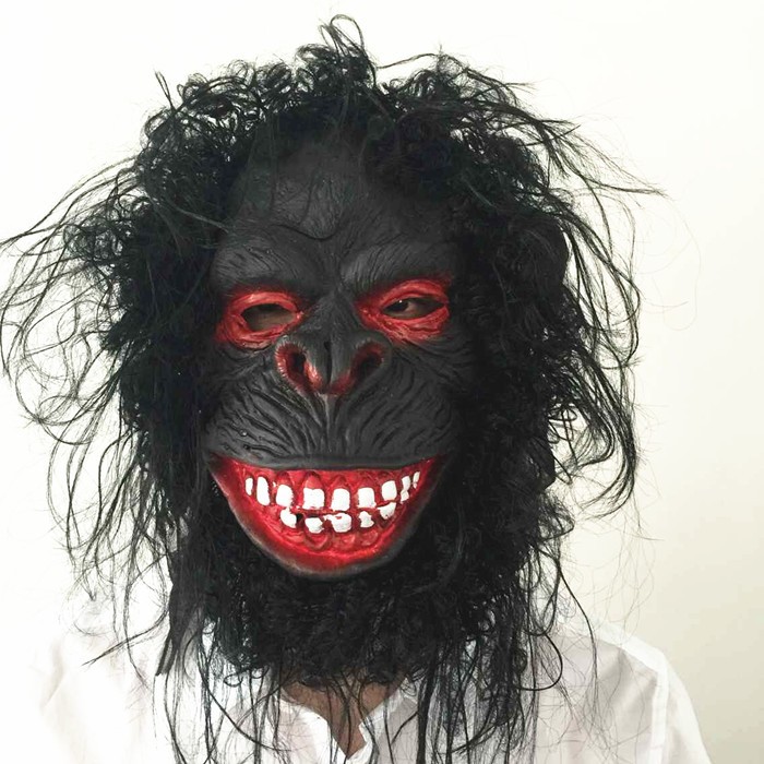 Lateks Tam Yüz Orangutan Maskesi Saçlı (CLZ)