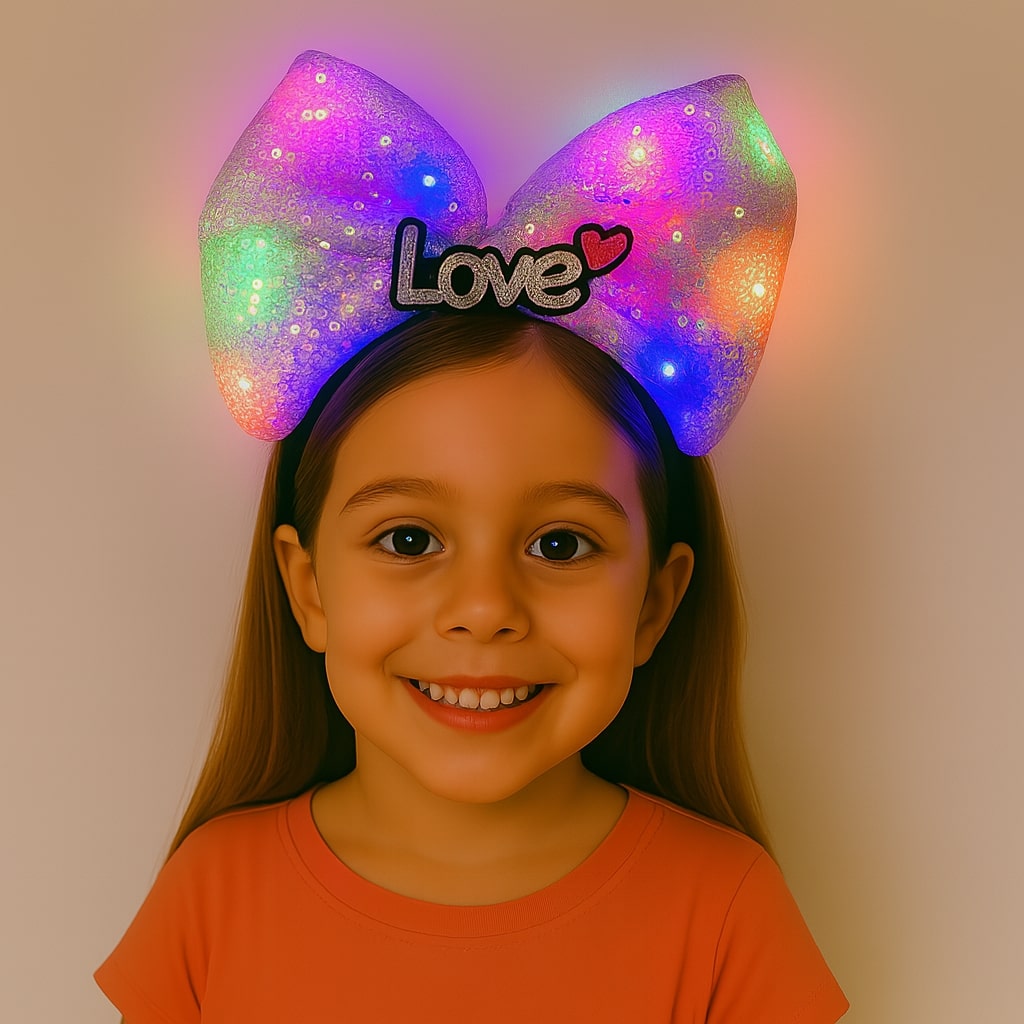 LED Işıklı Love Yazılı Mor Fiyonk Taç – Kız Çocuk Parti Tacı LED Işıklı Love Yazılı Mor Fiyonk Taç – Kız Çocuk Parti Tacı