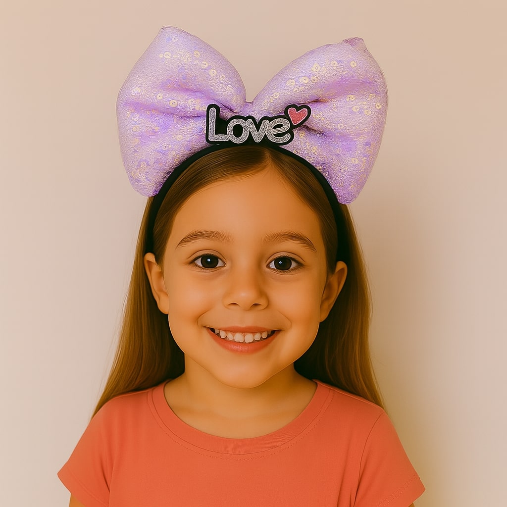 LED Işıklı Love Yazılı Mor Fiyonk Taç – Kız Çocuk Parti Tacı LED Işıklı Love Yazılı Mor Fiyonk Taç – Kız Çocuk Parti Tacı