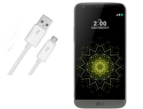 CLZ174 LG G5 Şarj Data Kablosu Beyaz