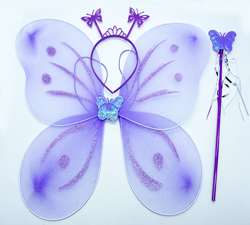 Lila Mor Kelebek Kız Seti – 50 cm Kelebek Kanadı, Taç ve Asa Lila Mor Kelebek Kız Seti – 50 cm Kelebek Kanadı, Taç ve Asa