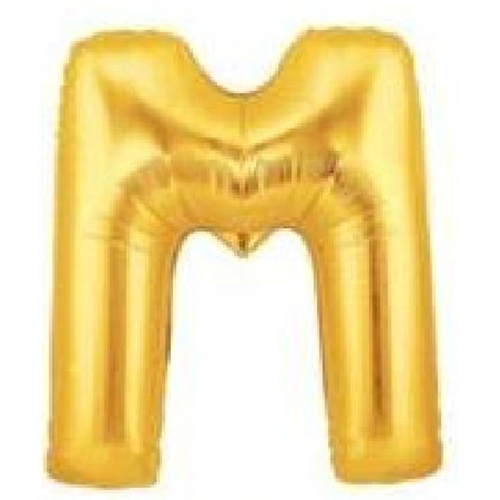 M Harf Folyo Balon Altın Renk  40 inç (CLZ)