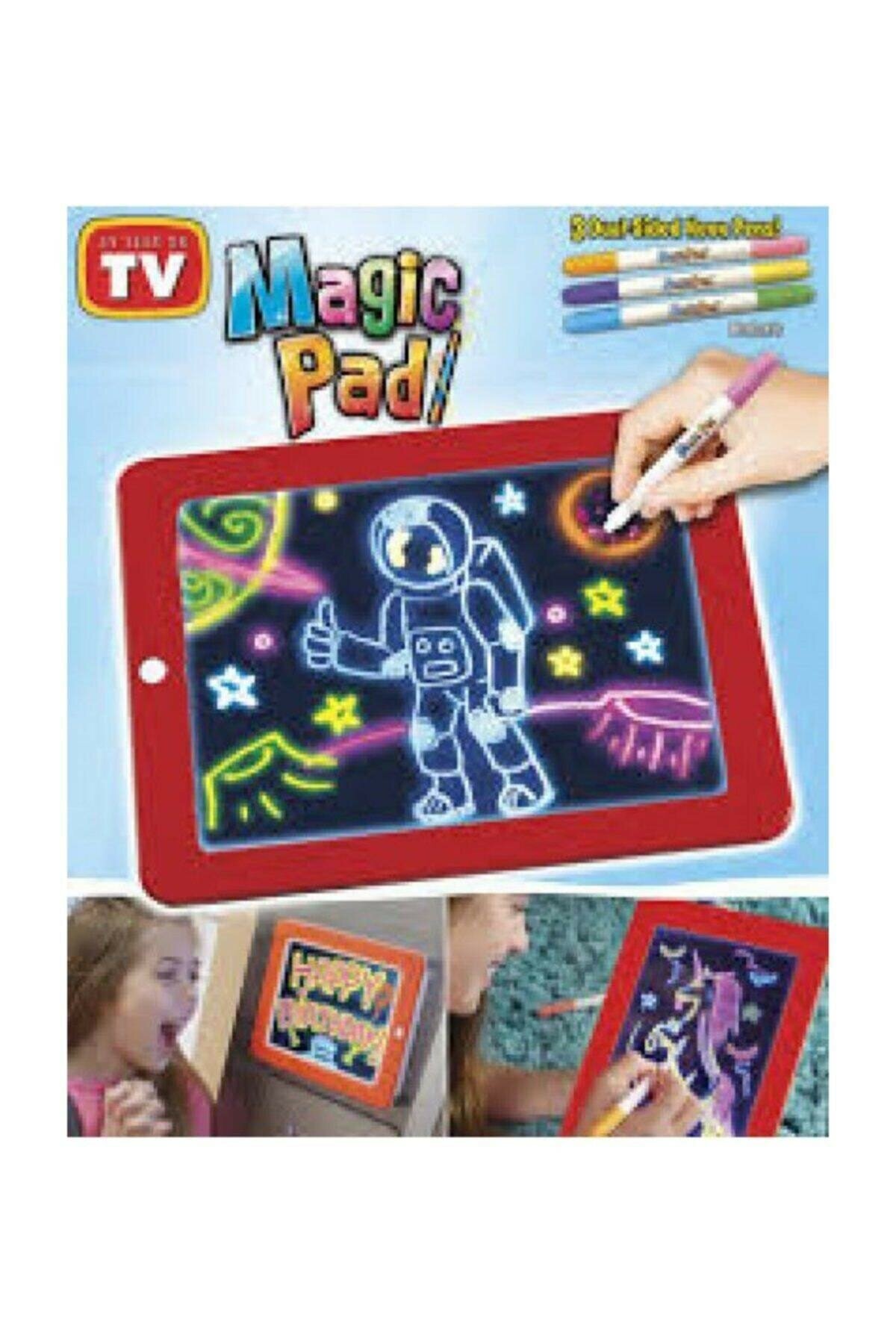 CLZ174 Magic Pad Çocuk Eğitici Sihirli Işıklı Kalemli Öğretici Pili Pad