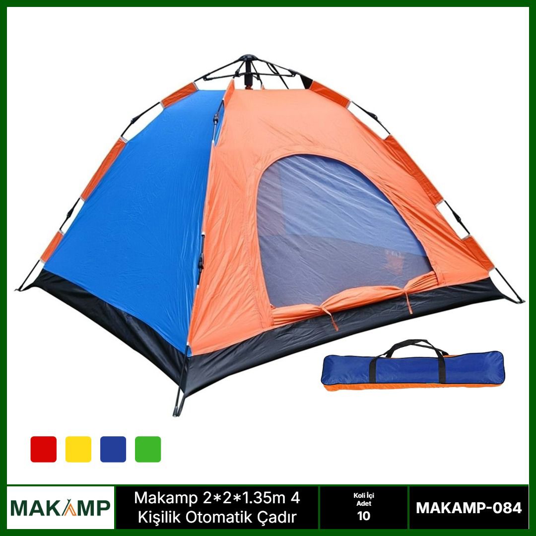 Makamp 4 kişilik otomatik kurulumlu çadır
