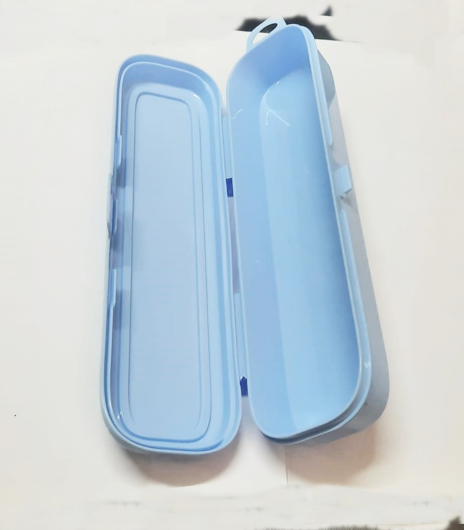 CLZ174 Mavi Multi Renkli Kapaklı Kalemlik Kutusu -Çanta İçi Saklama - Diş Fırçası - Makyaj Fırçası Kutu
