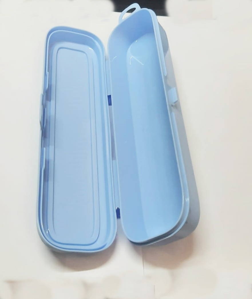 CLZ174 Mavi Multi Renkli Kapaklı Kalemlik Kutusu -Çanta İçi Saklama - Diş Fırçası - Makyaj Fırçası Kutu