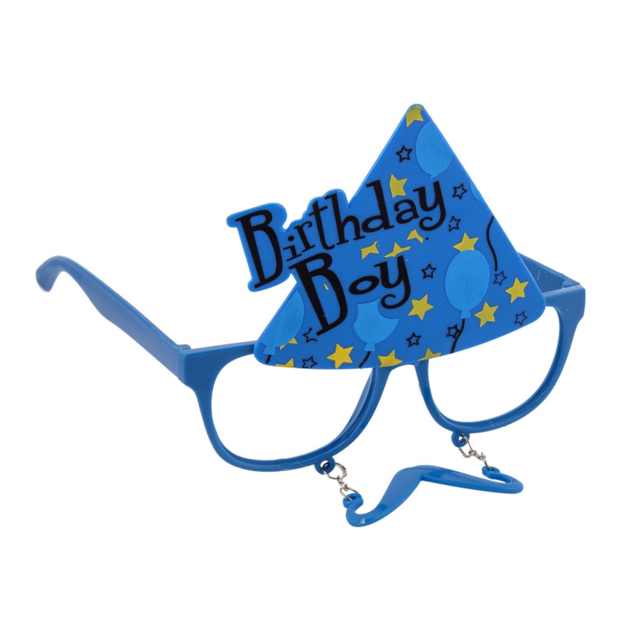 Mavi Renk Birthday Boy Yazılı Doğum Günü Çocuğu Parti Gözlüğü 14X16 cm (CLZ)