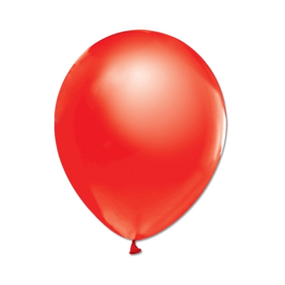Metalik Balon Kırmızı Renk 100 Adet (CLZ)