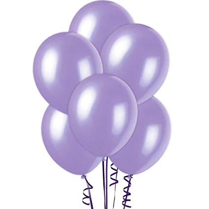 Metalik Balon Mor Renk 100 Adet (CLZ)