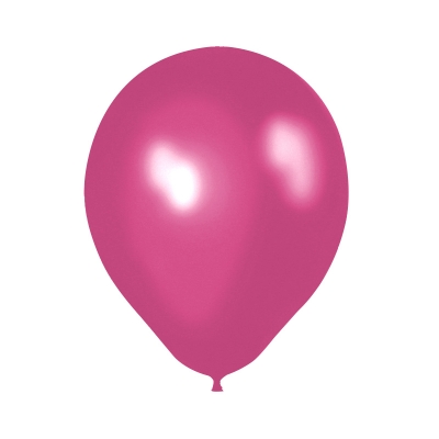 Metalik Balon Ruby Fuşya 100 Adet (CLZ)