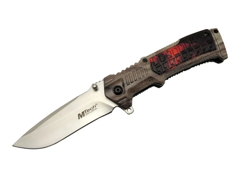 Mtech 463 Kahverengi Kamp Çakı 21cm - Yarı Otomatik, Kemerlikli, Plastik Sap Mtech 463 Kahverengi Kamp Çakı 21cm - Yarı Otomatik, Kemerlikli, Plastik Sap