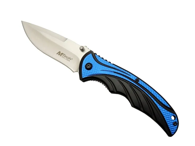 Mtech Handsome 454 Mavi Kamp Çakı 20cm - Yarı Otomatik, Kemerlikli Mtech Handsome 454 Mavi Kamp Çakı 20cm - Yarı Otomatik, Kemerlikli