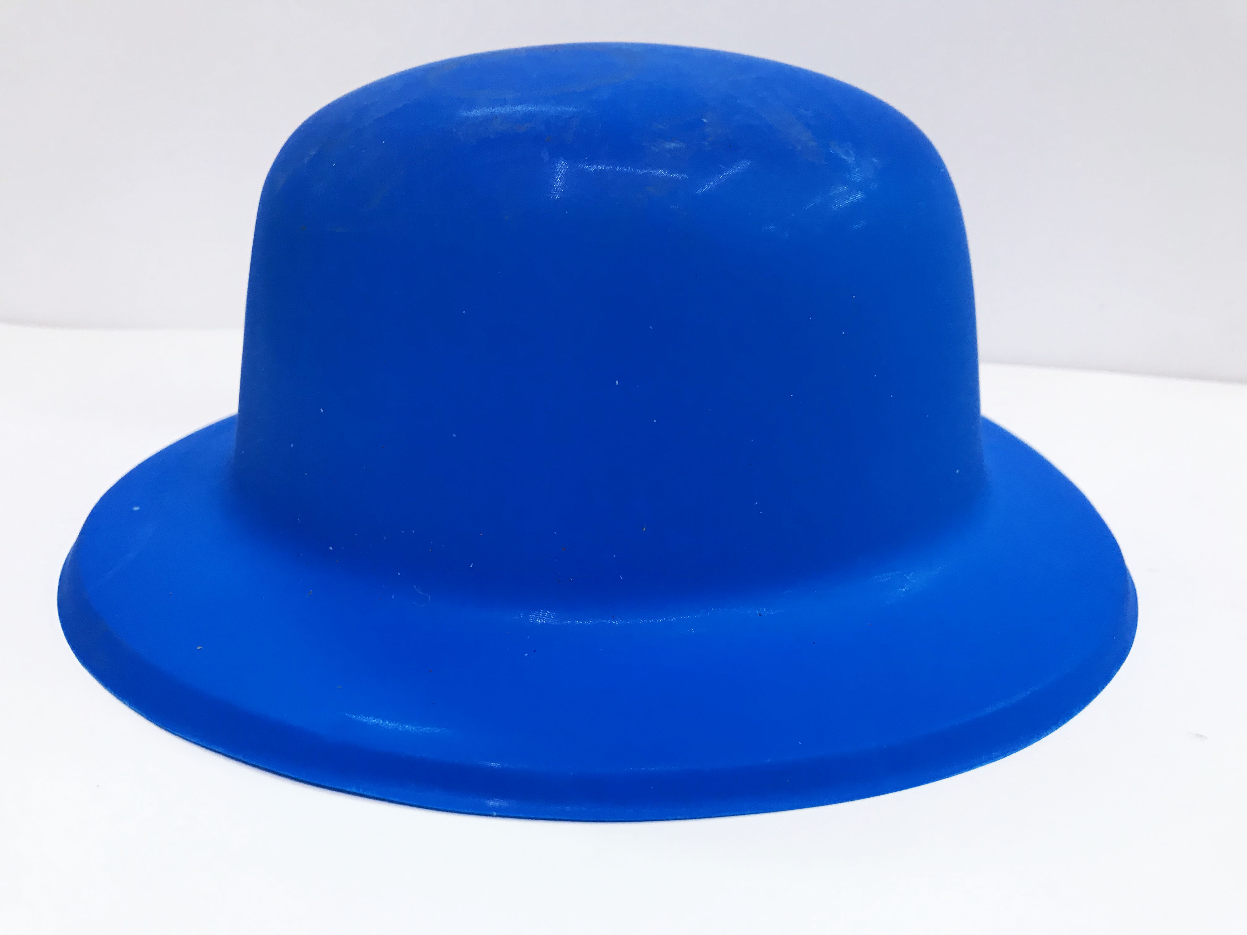 Neon Renk Plastik Melon Şapka Mavi Renk (CLZ)