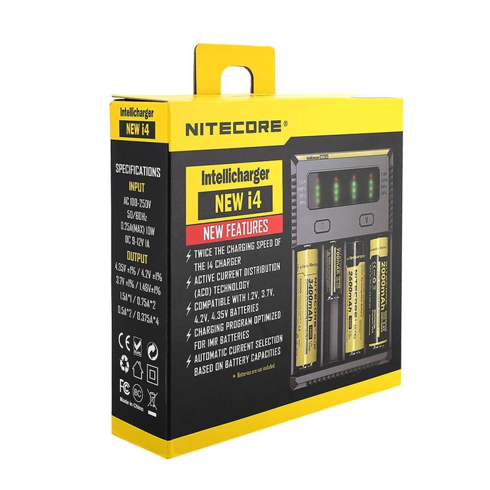 Nitecore New İ4 İntelli Charger Li-ion / NI-CD / NI-MH Pil Şarj Cihazı Nitecore New İ4 İntelli Charger Li-ion / NI-CD / NI-MH Pil Şarj Cihazı