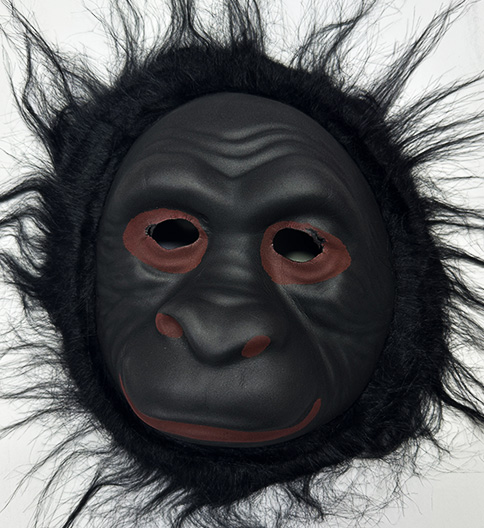 Orangutan Maskesi - Maymun Maskesi - Goril Maskesi Yetişkin Çocuk Uyumlu Siyah Renk Model 3 (CLZ)