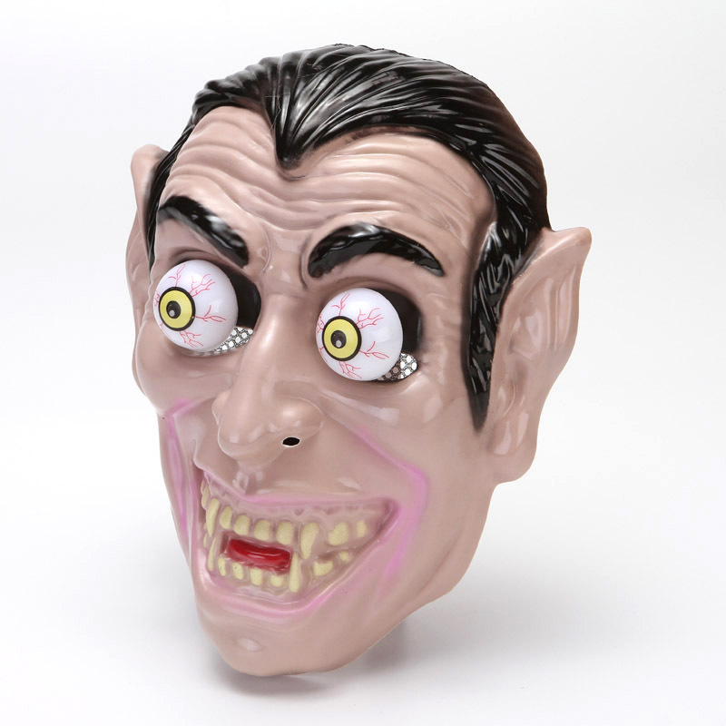 Oynar Gözlü Lastik Aparatlı Plastik Vampir Korku Maskesi (CLZ)