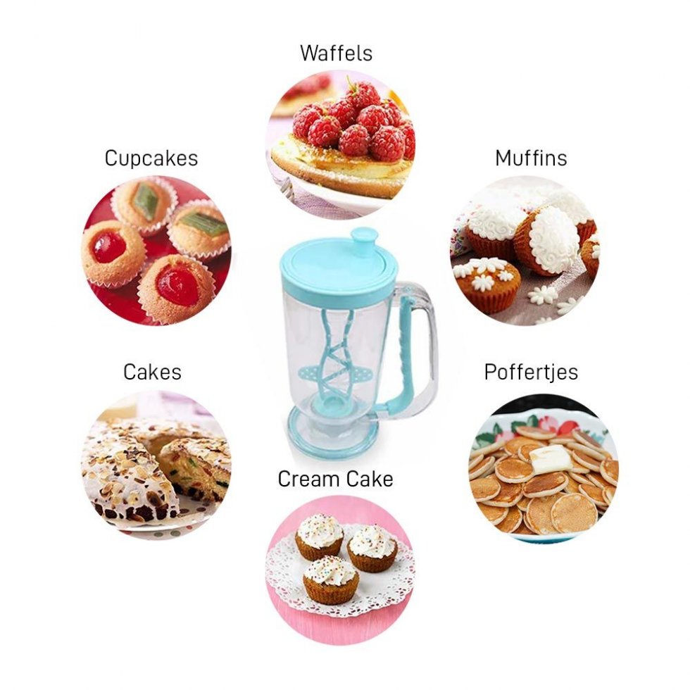 Pancake Machine Mikser Krep Makinesi Hamur Dağıtıcı Mekanizmalı