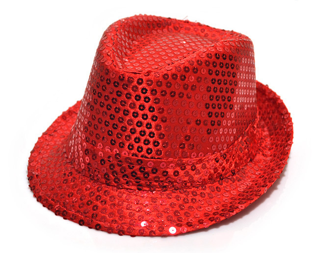 Payetli Çocuk Şapkası Kırmızı Renk (CLZ)