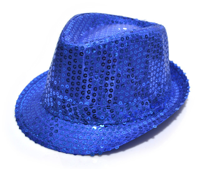 Payetli Çocuk Şapkası Mavi Renk (CLZ)