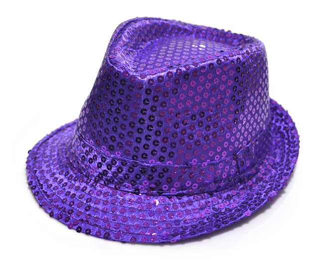 Payetli Çocuk Şapkası Mor Renk (CLZ)