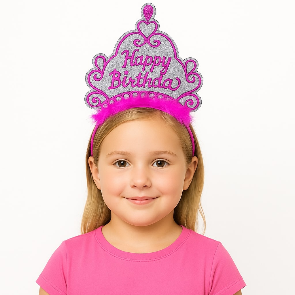 Pembe Happy Birthday Prenses Tacı – Doğum Günü Taç Aksesuarı Pembe Happy Birthday Prenses Tacı – Doğum Günü Taç Aksesuarı