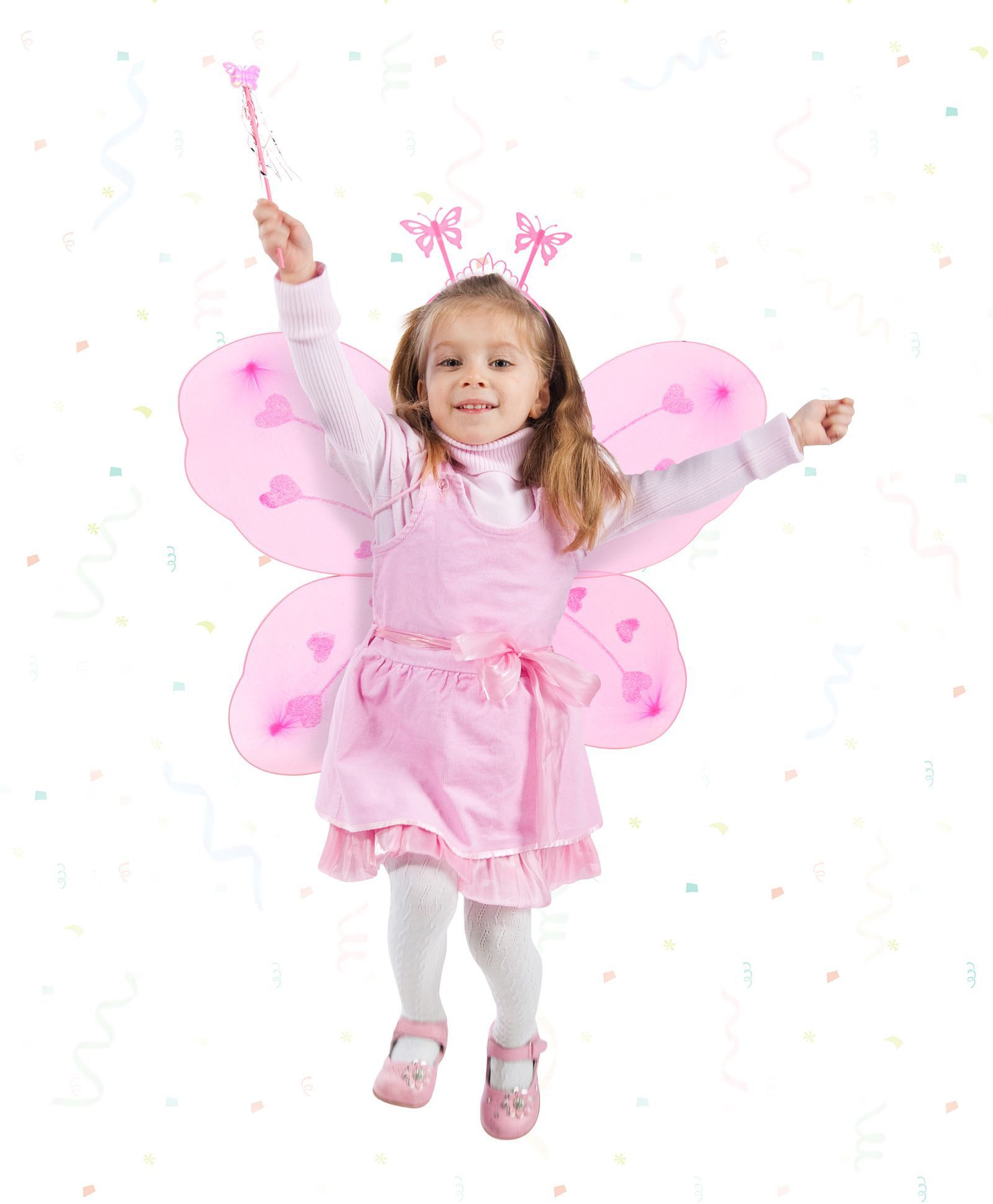 Pembe Kelebek Kız Seti – 50 cm Kelebek Kanadı, Taç ve Asa Pembe Kelebek Kız Seti – 50 cm Kelebek Kanadı, Taç ve Asa