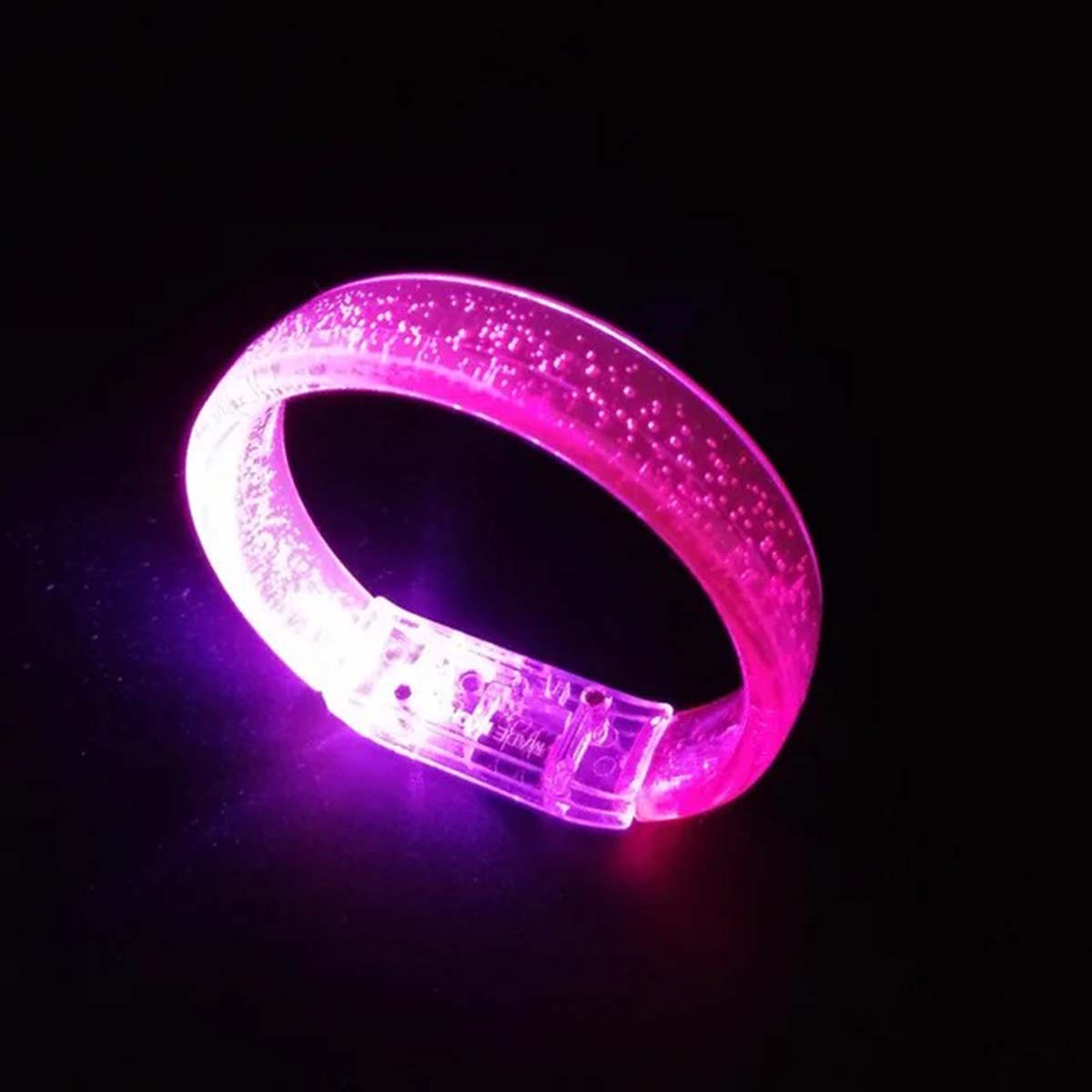 Pembe Led Işıklı Baskı Yapılabilen Pilli Bileklik Bilezik 1,5 cm Genişlik Pembe Led Işıklı Baskı Yapılabilen Pilli Bileklik Bilezik 1,5 cm Genişlik