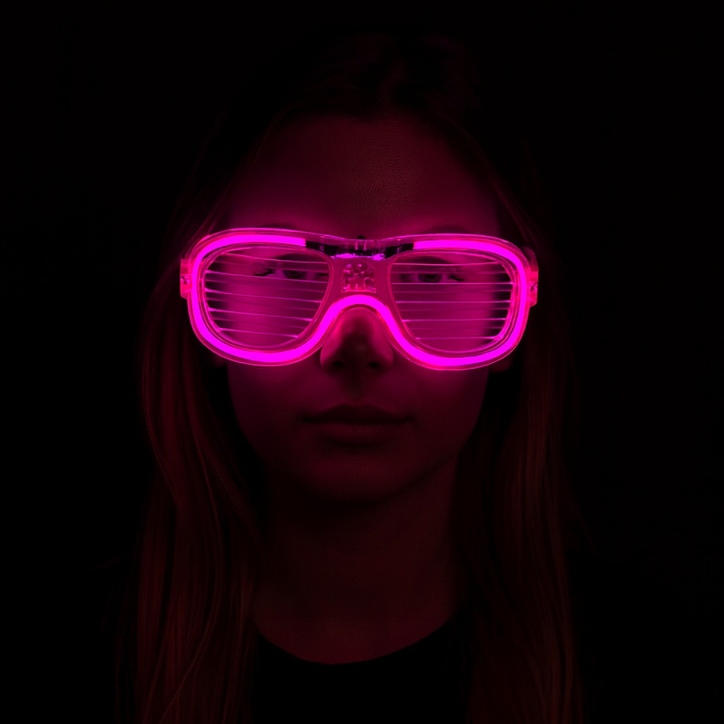 Pembe Led Işıklı Parti Gözlüğü - Neon Glow Şerit Gözlük 3 Modlu Pembe Led Işıklı Parti Gözlüğü - Neon Glow Şerit Gözlük 3 Modlu