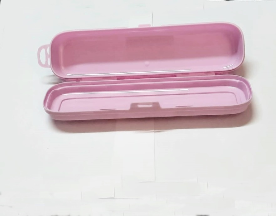 CLZ174 Pembe Multi Renkli Kapaklı Kalemlik Kutusu -Çanta İçi Saklama - Diş Fırçası - Makyaj Fırçası Kutu