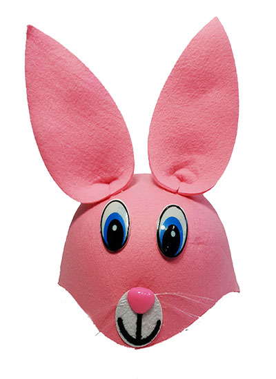 Pembe Renk Kulaklı Tavşan Şapkası Hayvan Şapkası (CLZ)