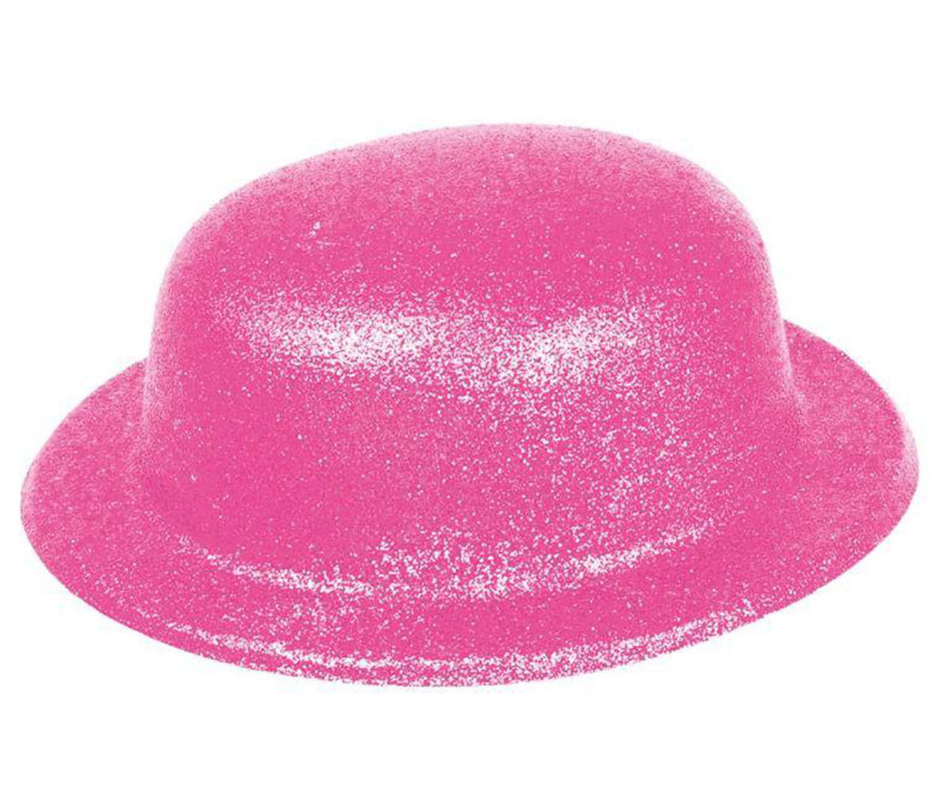 Pembe Renk Simli Melon Yuvarlak Parti Şapkası 24x26 cm (CLZ)