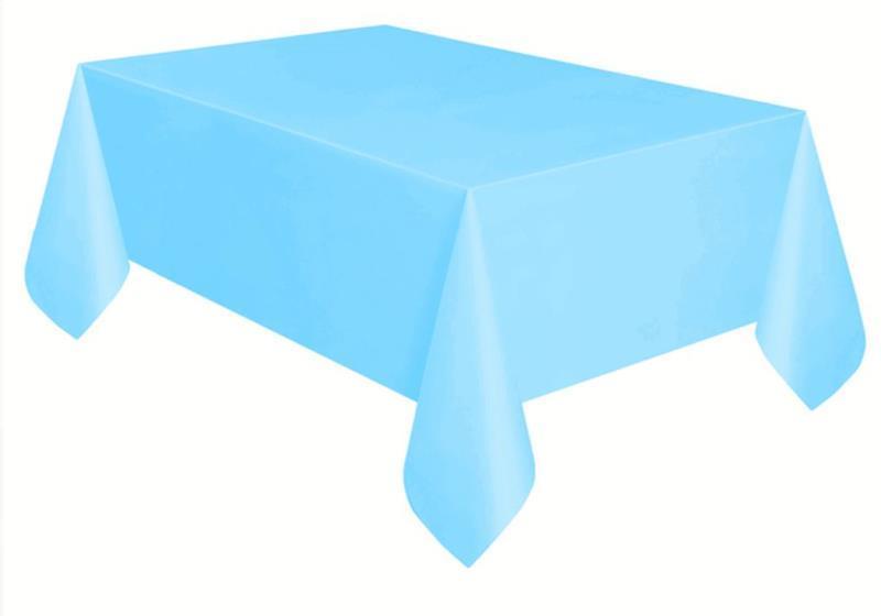 Plastik Açık Mavi Masa Örtüsü 120X180 cm (CLZ)