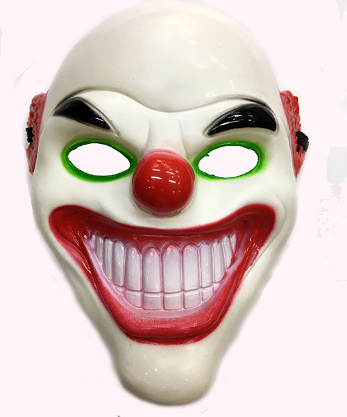 Plastik Joker Maskesi Kel Model Palyaço Maskesi (CLZ)