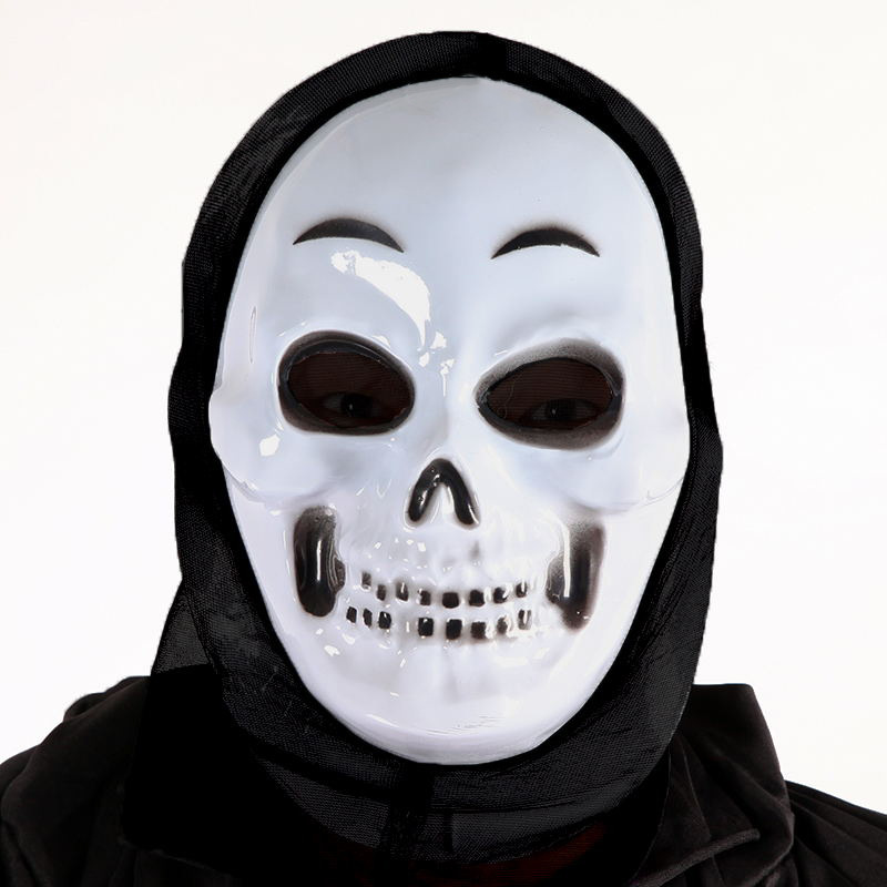 Plastik Kuru Kafa Maskesi - Kapişonlu İskelet Maskesi 27x20 cm (CLZ)