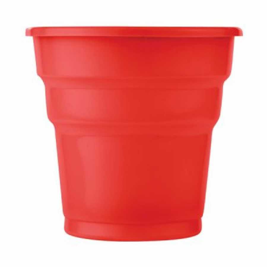 Plastik Meşrubat Bardağı Kırmızı 180cc-7oz 25li (CLZ)
