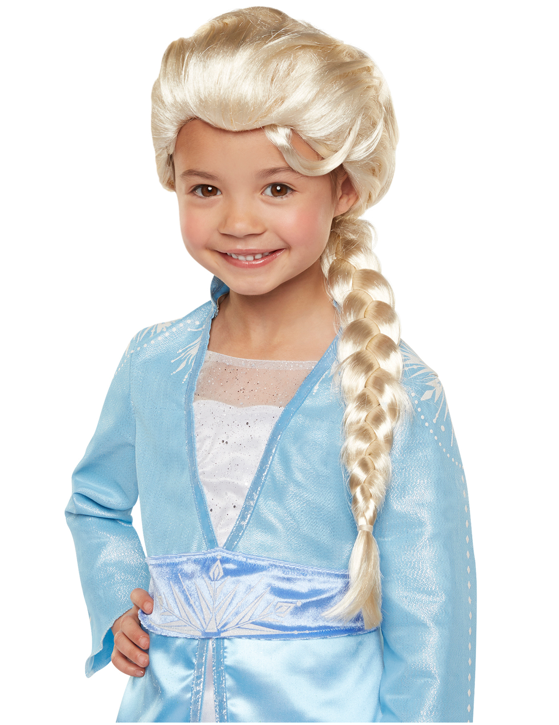 Platin Altın Dore Renk Karlar Ülkesi Elsa Frozen Peruğu Çocuk Boy (CLZ)