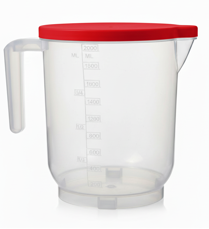 Pratik Mutfak Ölçü Kabı - 2 Litre Dereceli Şeffaf Hazne BPA Free