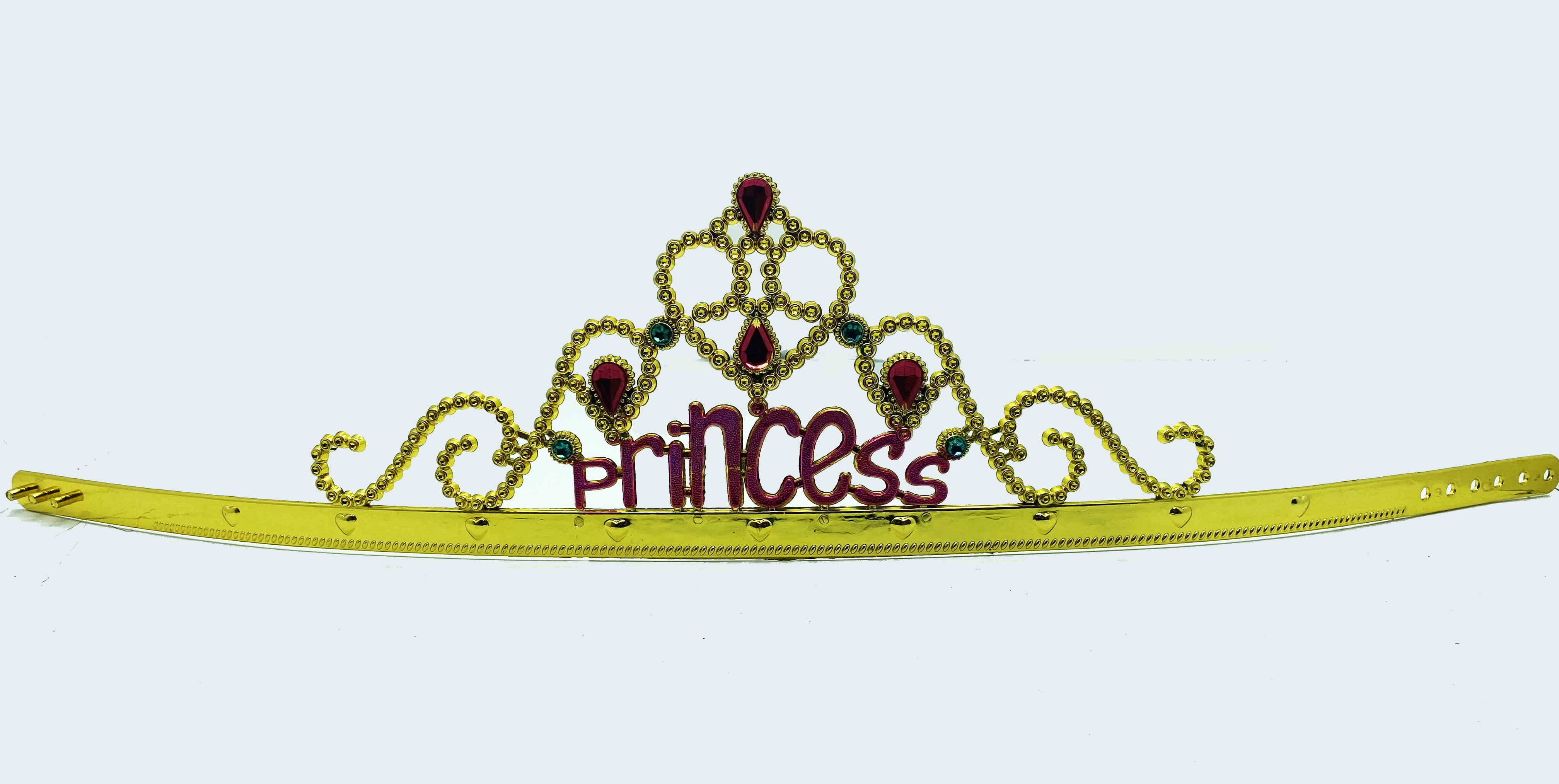 Prenses Yazılı Altın Renk Ayarlanabilir Parti Tacı 60 cm (CLZ)