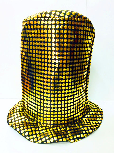Pullu Altın Sarısı Uzun Büyücü Şapkası (CLZ)