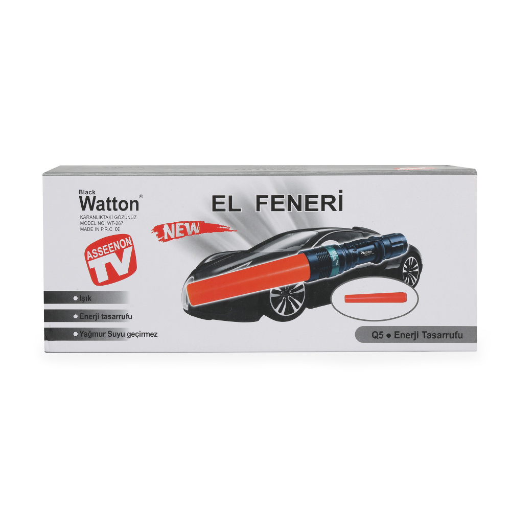 Q5 LED Güçlü Pilli EL Feneri Wt-267
