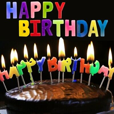 Rengarenk Happy Birthday Yazılabilen Doğum Günü Mumu (CLZ)