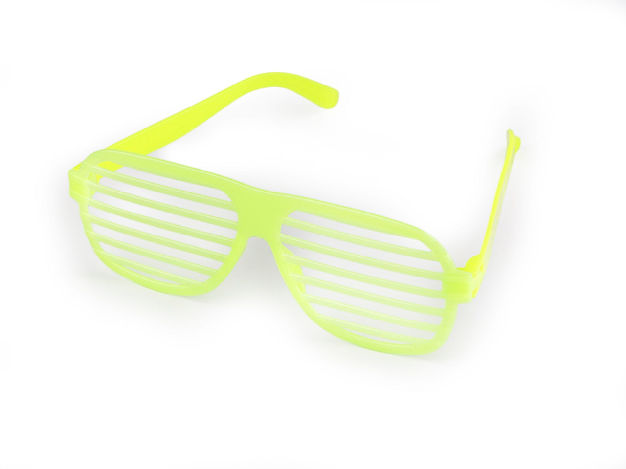 Retro Neon Fosforlu Panjur Gözlük 12 Adet – 80’ler 90’lar Parti Stili