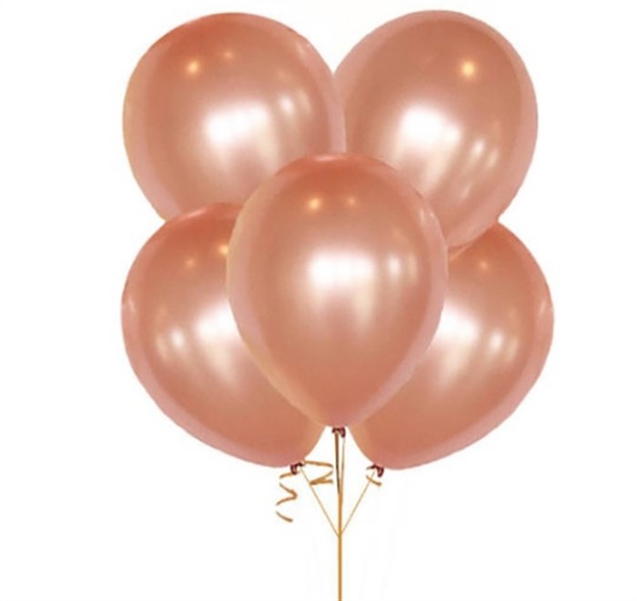 Rose Gold Renk Metalik Balon Sedefli Balon 100 Adet (CLZ)
