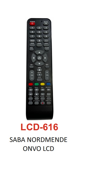 CLZ174 Saba - Nordmende - Onvo LCD Uyumlu Tv Kumandası - LCD 616
